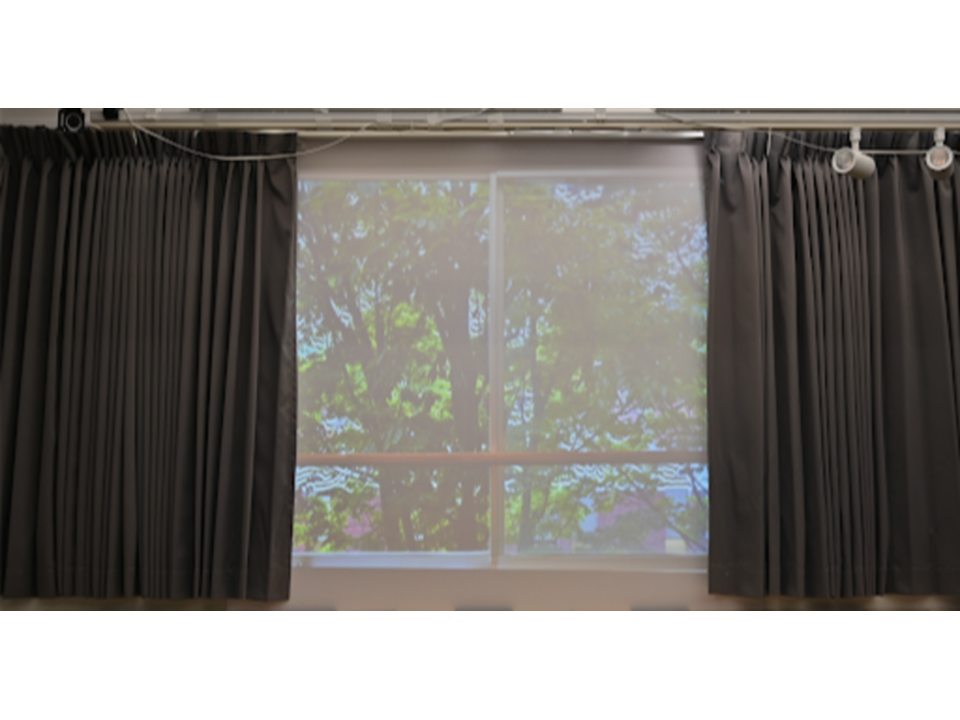 Virtual Window using Curtain